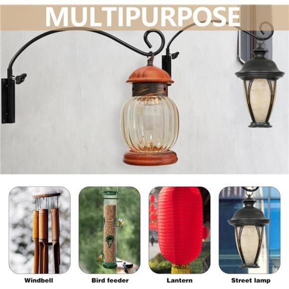 Hanging Plant Bracket, Iron Plant Hanger with Screwdriver - Picture 6 of 7